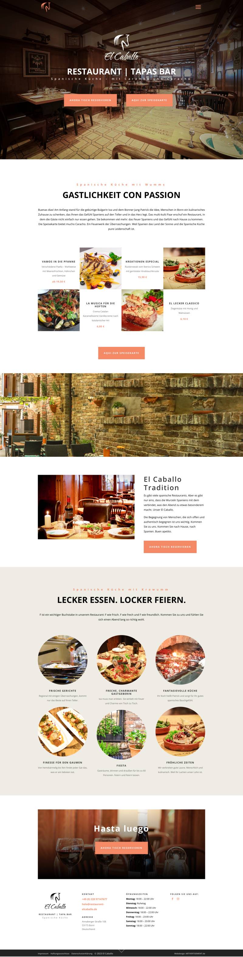 Websites für die Gastronomie